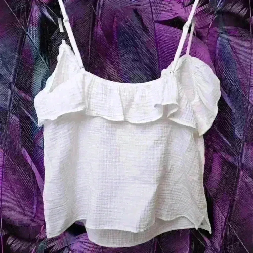 NWT J.Crew Ruffle Soft Gauze Camisole Crisp White Cotton top - Picture 8 of 8